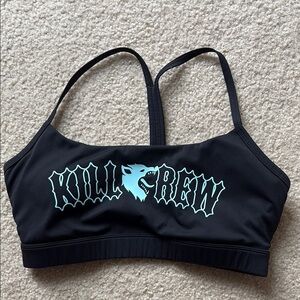 Kill Crew Black Graphic Sports Bra